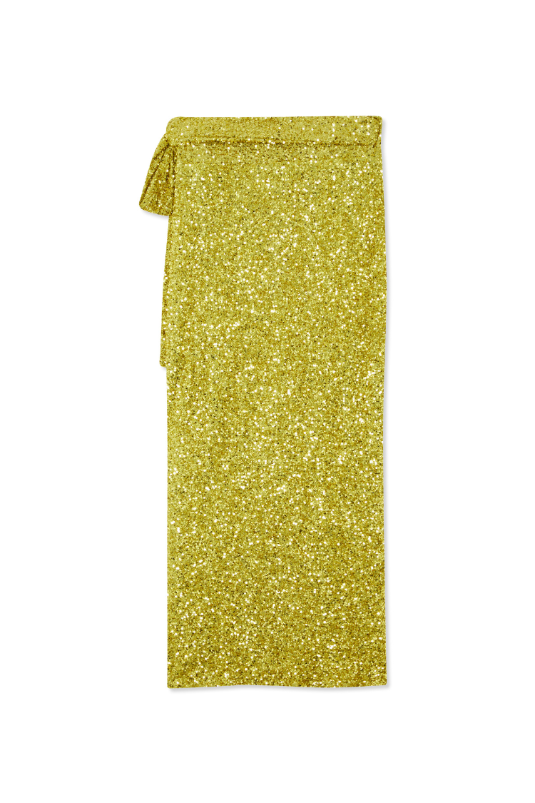 Lime Sequin Jaspre Skirt