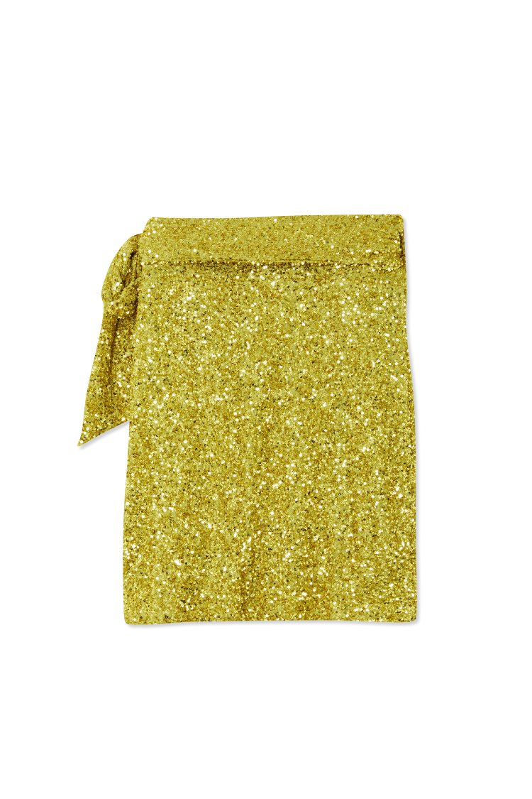 Lime Sequin Mini Jaspre Skirt