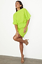 Lime Plisse Mini Tilly Dress