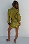 Lime Sequin Mini Jaspre Skirt