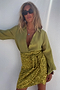 Lime Sequin Mini Jaspre Skirt