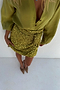 Lime Sequin Mini Jaspre Skirt