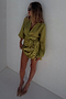 Lime Sequin Mini Jaspre Skirt