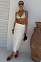 White Linen Jaspre Skirt