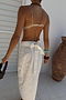 White Linen Jaspre Skirt