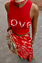 Red Fish Love Tank Top