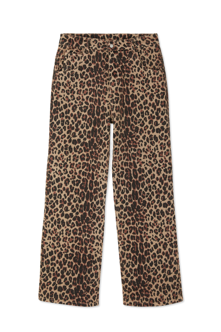 Leopard Lucia Scallop Detail Jeans Petite