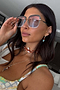 Blue Tint Lucy Square Sunglasses