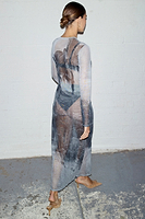Thumbnail for caption_Model wears Mallorca Mesh Dress in UK size 8/ US 4