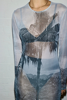 Thumbnail for caption_Model wears Mallorca Mesh Dress in UK size 8/ US 4