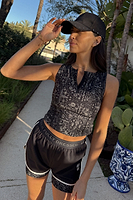 Thumbnail for caption_Model wears Map Sports Top  in UK size 8/ US 4