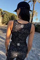 Thumbnail for caption_Model wears Map Sports Top  in UK size 8/ US 4