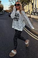 Thumbnail for caption_Model wears Map Sweatshirt  in UK size 10/ US 6