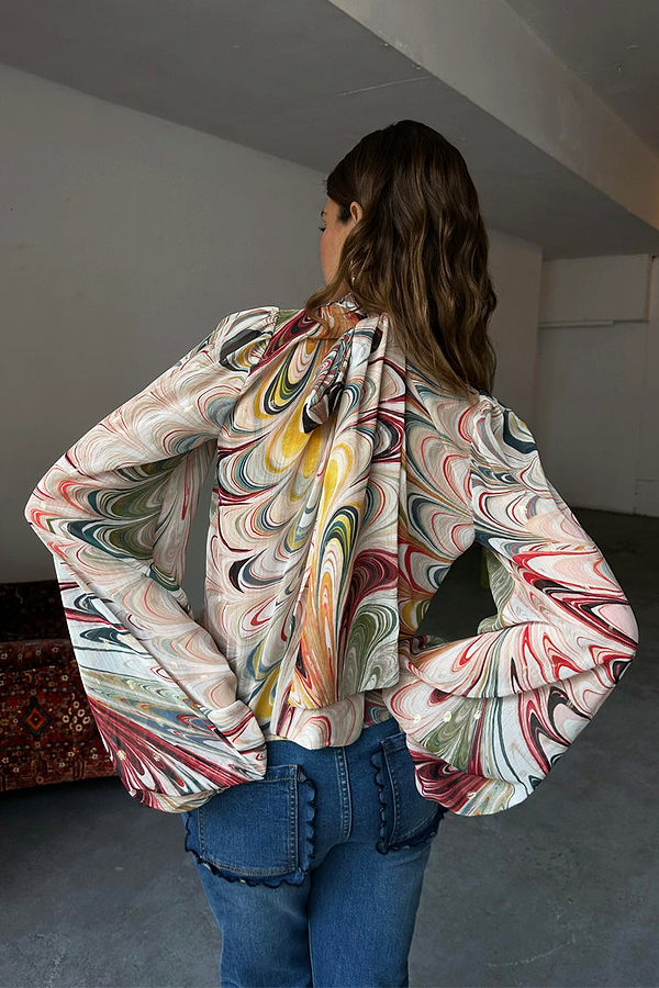 Multi Marble Bibi Top