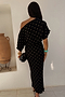 Black Tilly Plisse Dress with Gold Fleck