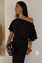 Black Tilly Plisse Dress with Gold Fleck