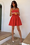 Red Broderie Mini Lola Dress