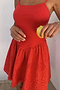 Red Broderie Mini Lola Dress