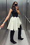 Black and Cream Mini Monika Dress Petite