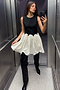 Black and Cream Mini Monika Dress