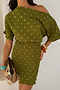 Khaki Mini Plisse Tilly Dress