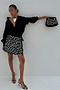 Black Beaded Mirror Bag