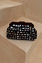 Black Beaded Mirror Bag
