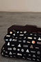 Black Beaded Mirror Bag