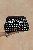 Thumbnail for Black Beaded Mirror Bag
