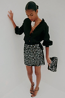 Thumbnail for Black Beaded Mirror Bag