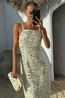 Thumbnail for Cream Mirror Taliah Midi Dress