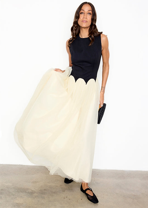 Black and Cream Monika Dress