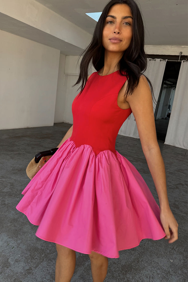 Red and Pink Mini Monika Dress Petite