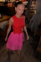 Thumbnail for Red and Pink Mini Monika Dress Petite