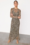 Khaki Geo Mesh Dress