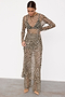 Khaki Geo Mesh Dress