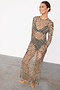 Khaki Geo Mesh Dress