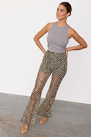 Thumbnail for Khaki Geo Mesh Trousers