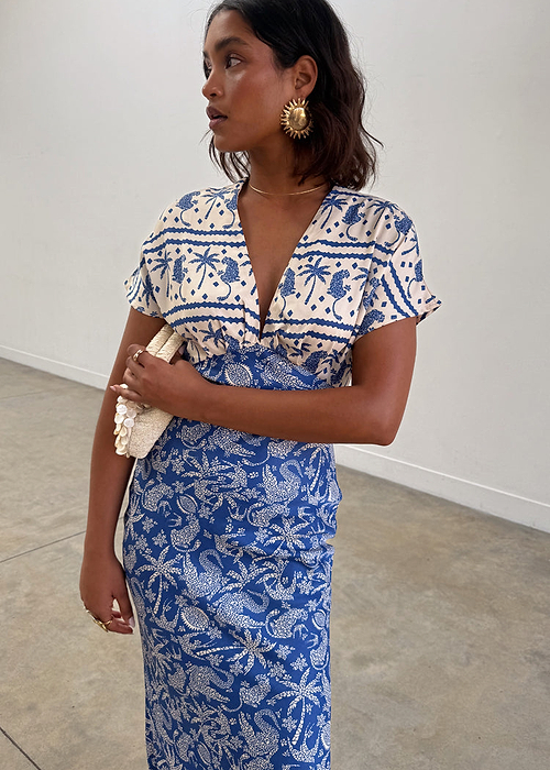 Blue Mosaic Elodie Dress