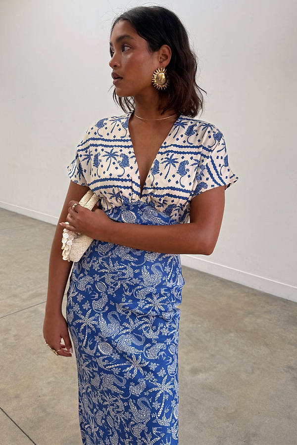Blue Mosaic Elodie Dress