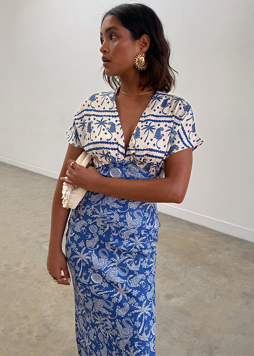 Blue Mosaic Elodie Dress
