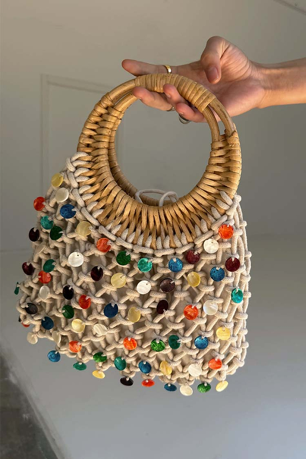 Multi Shell Macrame Bag