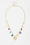 Gold Plated Balearic Multi Charm Necklace