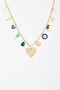 Gold Plated Balearic Multi Charm Necklace