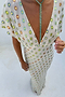 Cream Multi Foil Elodie Dress