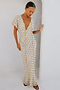 Cream Multi Foil Elodie Dress