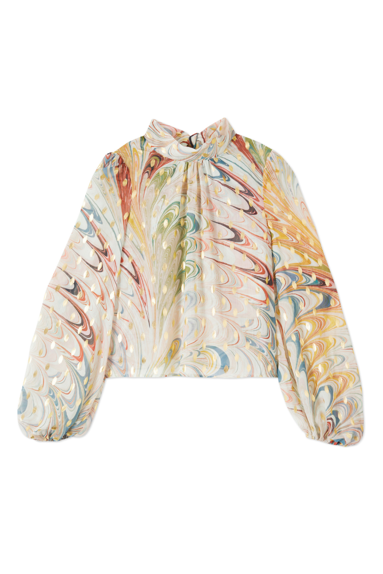 Multi Marble Bibi Top