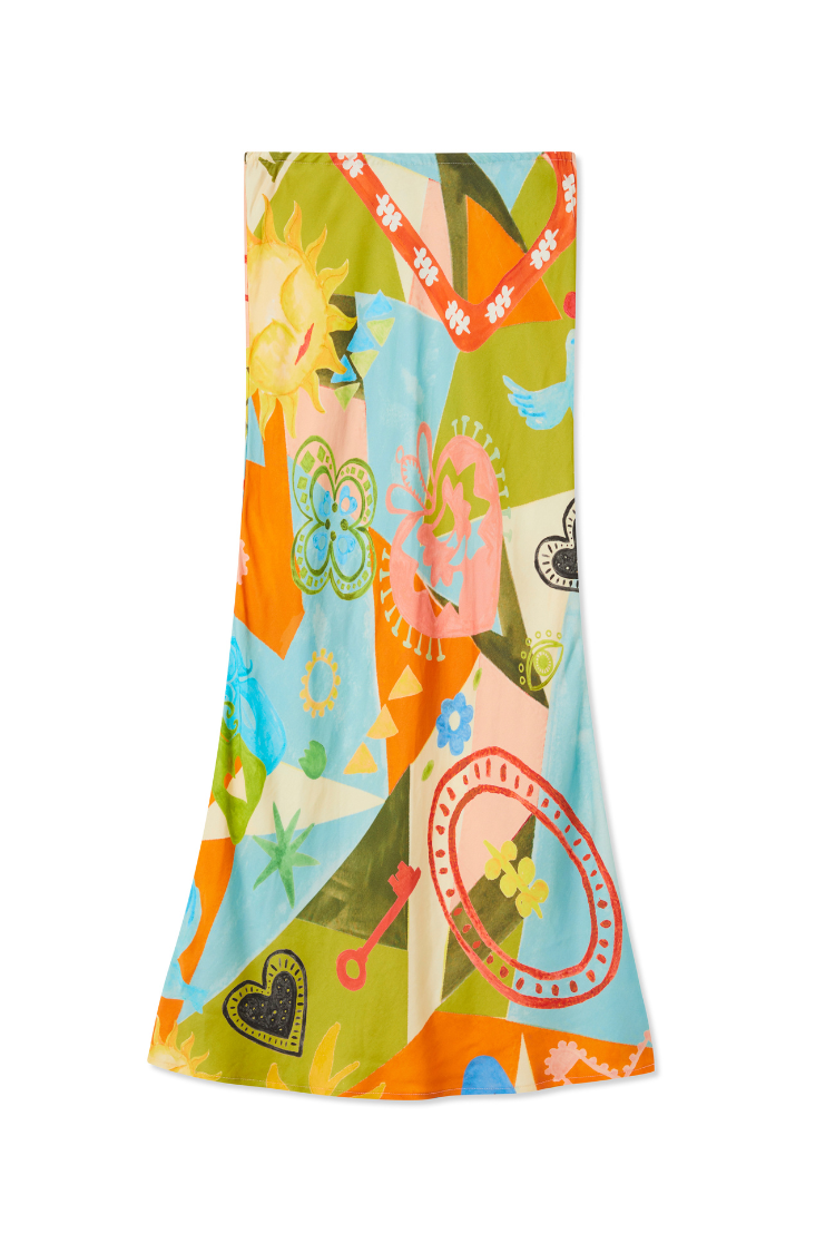 Multi Sundazed Summer Dorris Skirt