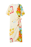 Thumbnail for Multi Sundazed Summer Vienna Wrap Dress