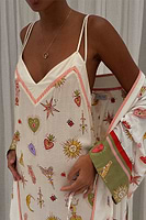 Thumbnail for caption_Model wears Cream Mystical Midi Slip  in UK size 8/ US 4